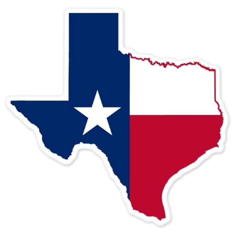 Mapa de Texas resaltando las fronteras estatales