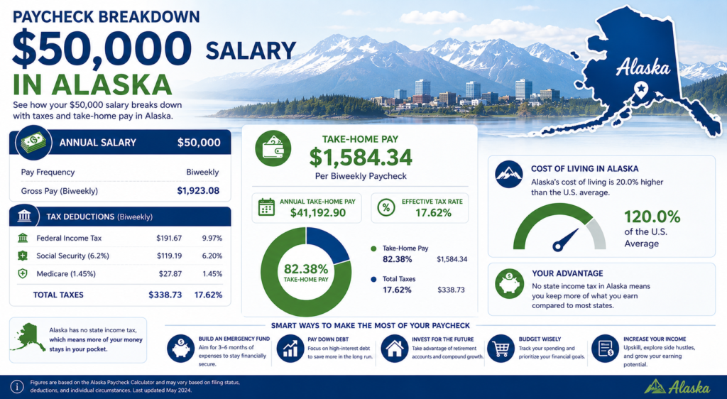 $50,000 Salary After Tax in Alaska