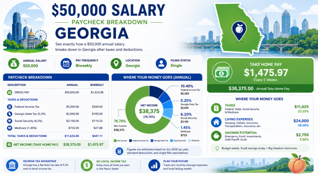$50,000 salary in Georgia