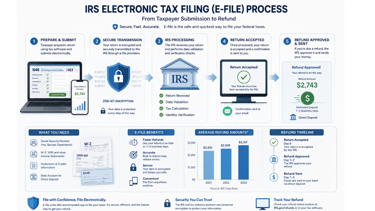 IRS e-file process infographic
