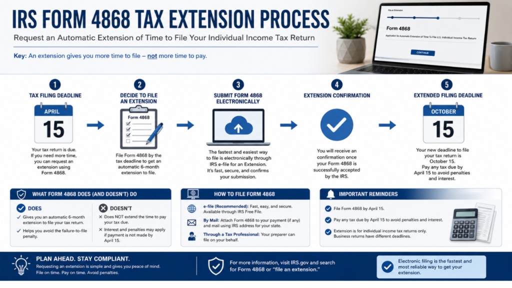 IRS Form 4868 Tax Extension Process