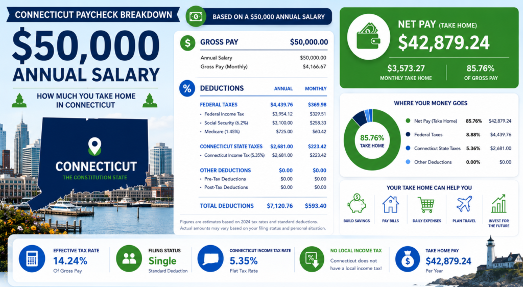 Salary After Tax in Connecticut