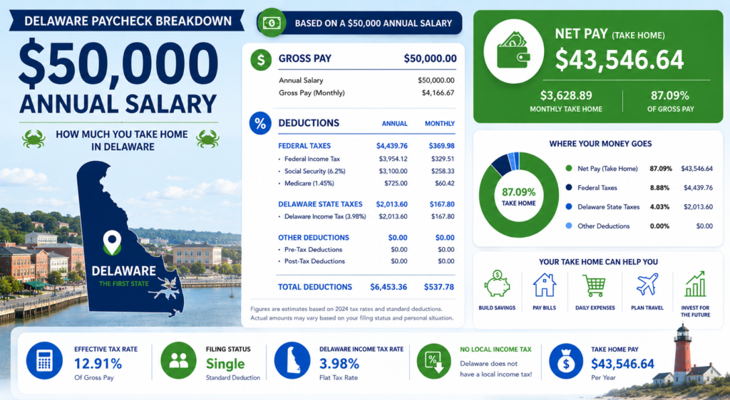 Salary After Tax in Delaware