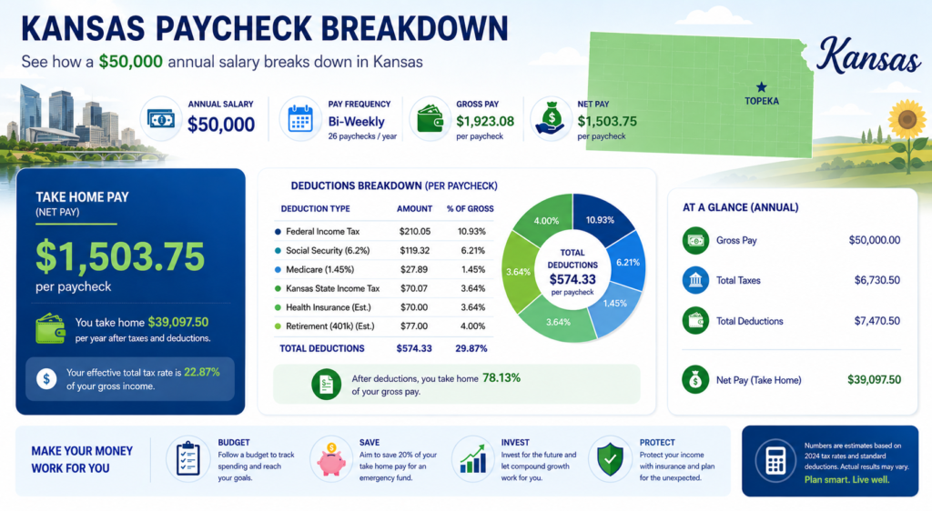 Salary After Tax in Kansas